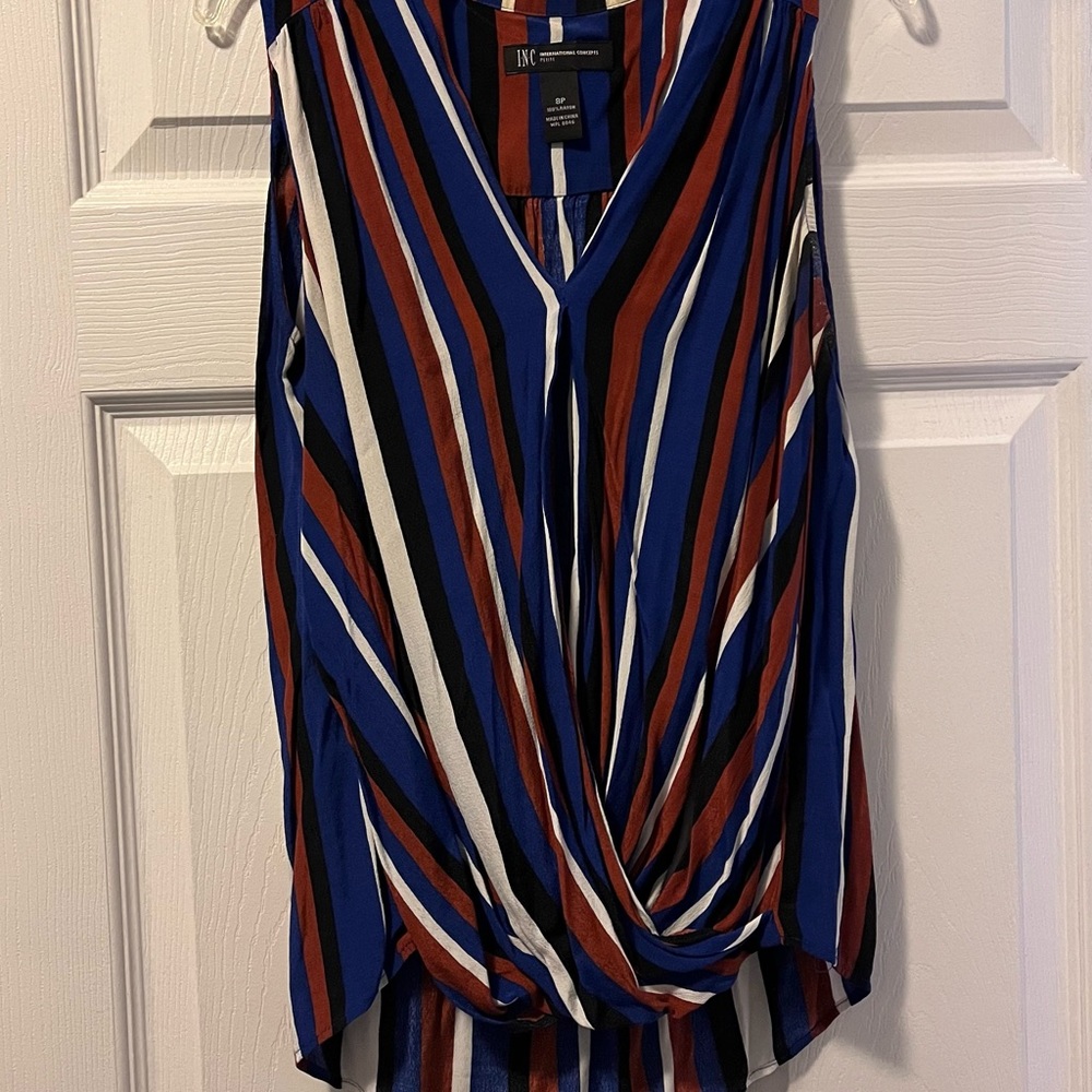 INC Multi-color sleeveless blouse